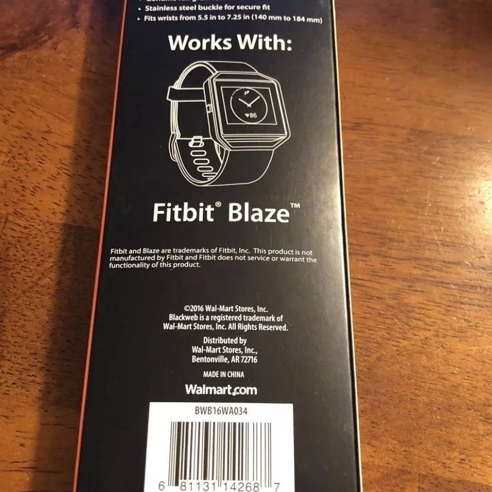 BLACK WEB For Fitbit BLAZE Watch Band ROSE - Picture 3 of 3